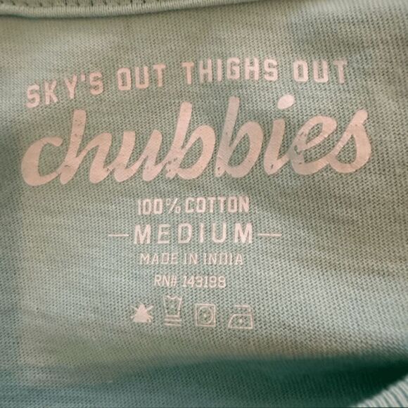 Chubbies Men's Skys Out Thighs Out Long Sleeve Crew Neck T-Shirt Green Medium - Picture 4 of 7
